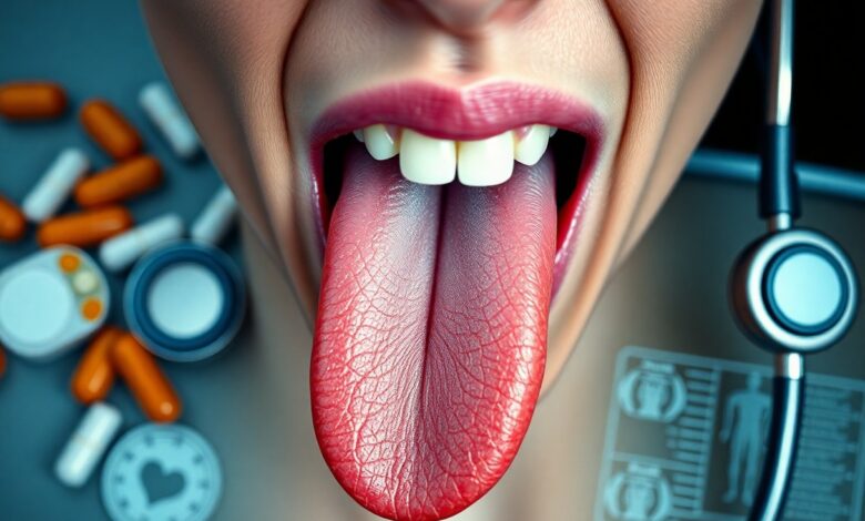 Was verrät die Zunge über die Gesundheit? [Bildinhalt mit KI erstellt]