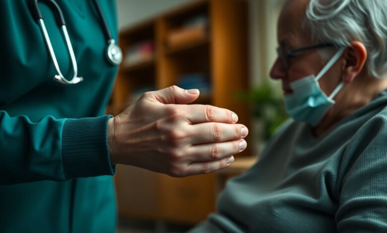 Mundsoor bei Pflegebedürftigen [Bildinhalt mit KI erstellt]